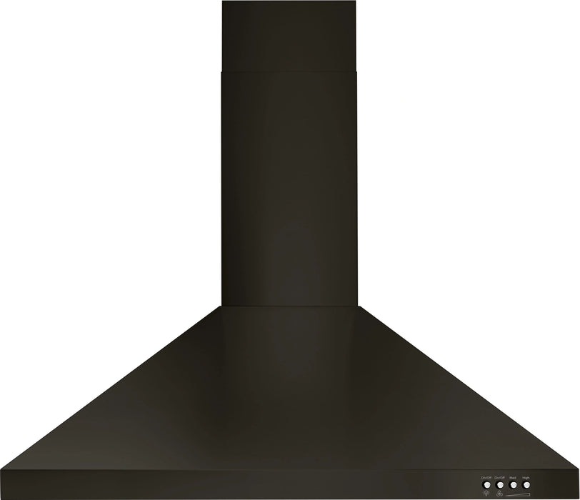 Whirlpool� 30" Black Stainless Steel Wall Mount Range Hood