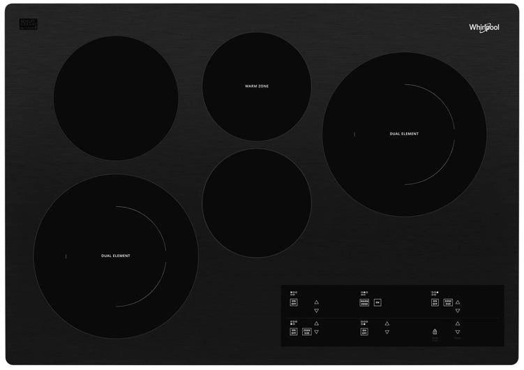 Whirlpool� 30" Black Electric Cooktop