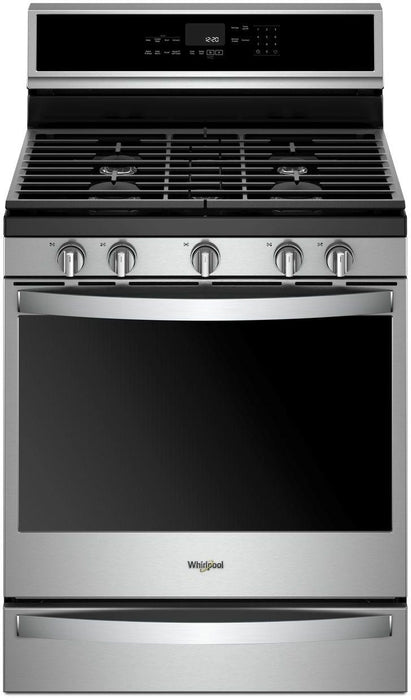 Whirlpool� 30" Fingerprint Resistant Stainless Steel Freestanding Gas Range