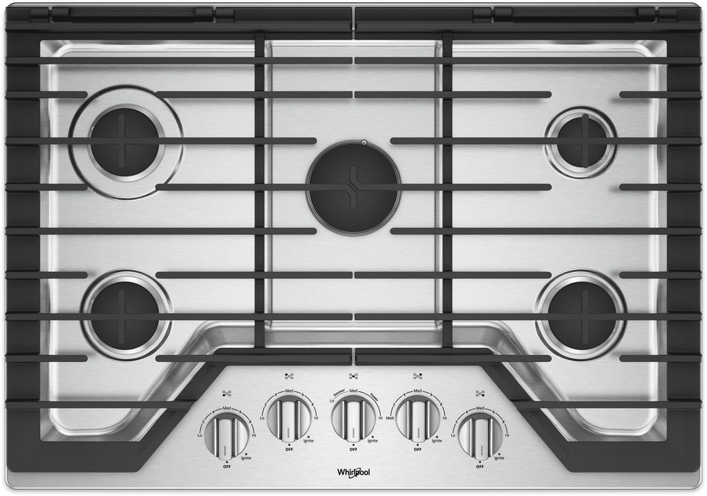 Whirlpool� 30" Stainless Steel Gas Cooktop
