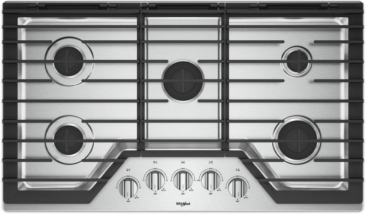Whirlpool� 36" Stainless Steel Gas Cooktop