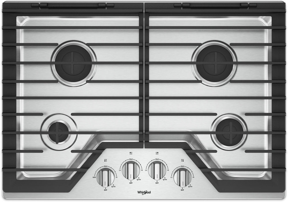 Whirlpool� 30" Stainless Steel Gas Cooktop