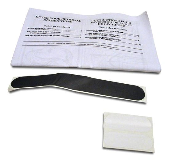 Whirlpool Dryer Door Reversal Instructions/Hinge Sticker