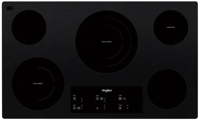 Whirlpool� 36" Black Electric Cooktop