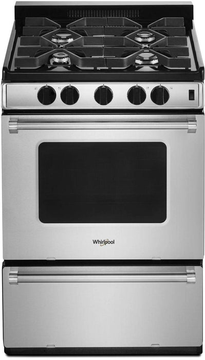 Whirlpool� 24" Stainless Steel Free Standing Gas Range