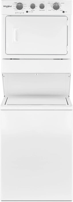 Whirlpool� White Gas Long Vent Stacked Laundry