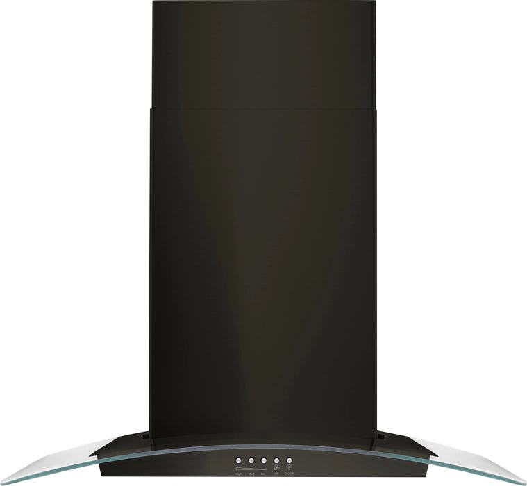 Whirlpool� 30" Black Stainless Wall Mount Range Hood