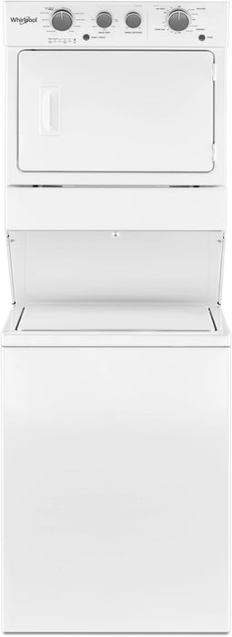Whirlpool� 3.5 Cu. Ft. Washer, 5.9 Cu. Ft. Dryer White Electric Stacked Laundry
