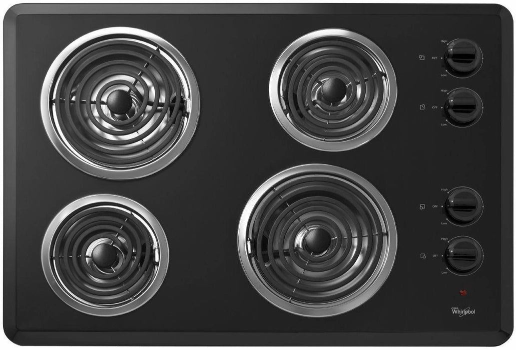 Whirlpool� 30" Black Electric Cooktop