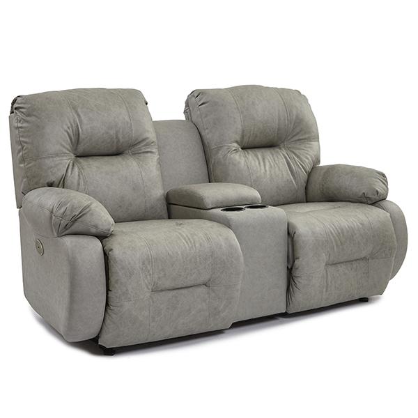 BRINLEY LOVESEAT LEATHER POWER ROCKING CONSOLE LOVESEAT- L700CQ7