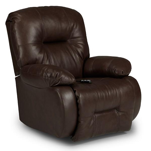 BRINLEY LEATHER POWER HEAD TILT SPACE SAVER RECLINER- 8MZ84LV