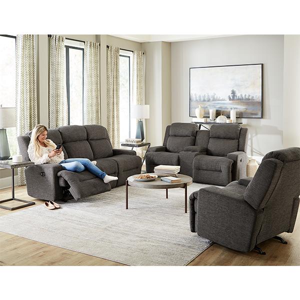 O'NEIL COLLECTION RECLINING SOFA W/ FOLD DOWN TABLE- S920RA4