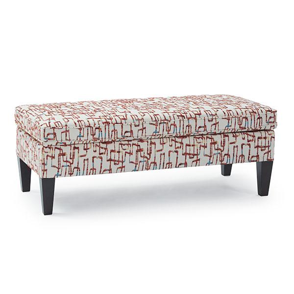 PEONY STORAGE OTTOMAN W/2 PILLOWS- 9910R2P