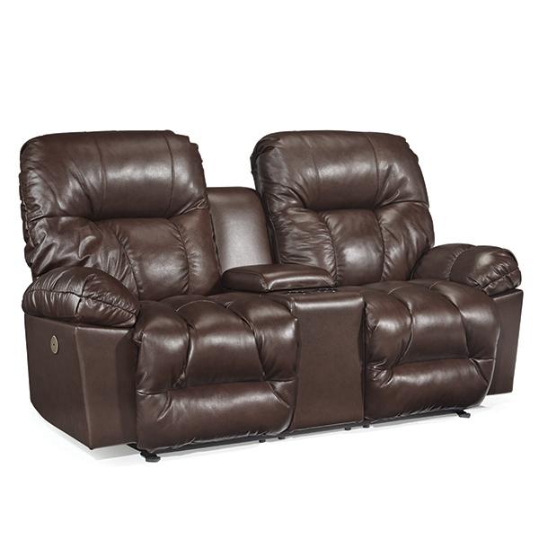 RETREAT LOVESEAT LEATHER ROCKING CONSOLE LOVESEAT- L800CC7