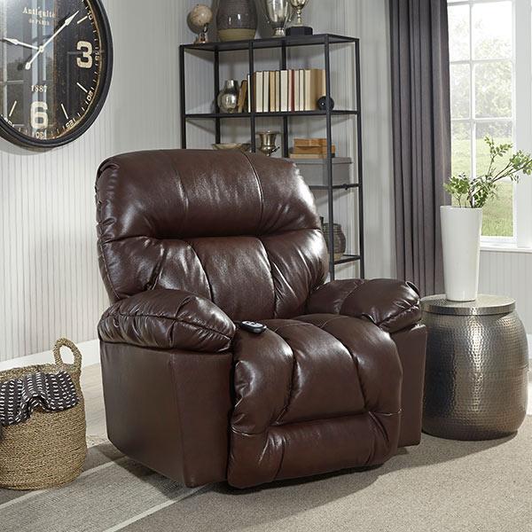 RETREAT LEATHER ROCKER RECLINER- 8N07LU