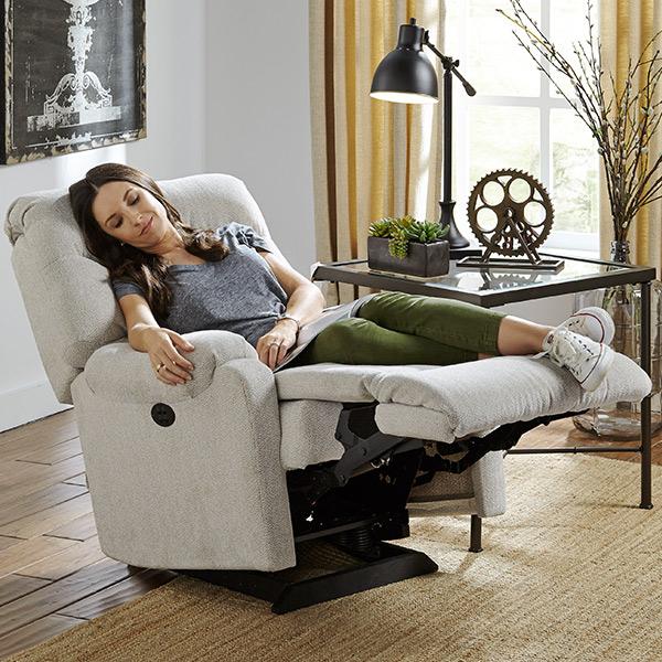 SEDGEFIELD LEATHER POWER SPACE SAVER RECLINER- 9AP64LV