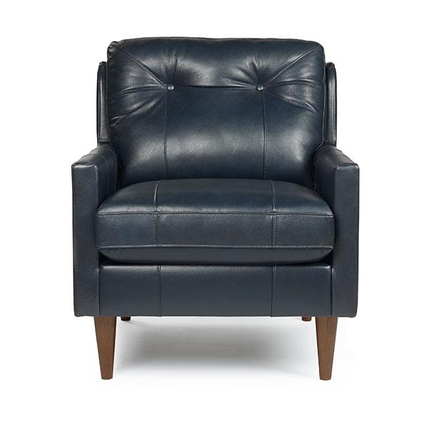 TREVIN LEATHER CLUB CHAIR- C38BGLU