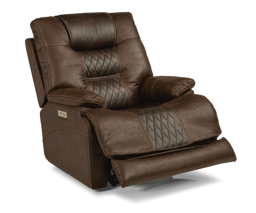 Flexsteel Dakota Power Recliner with Power Headrest and Lumbar