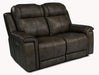 Flexsteel Latitudes Kingsley Leather Power Reclining Loveseat w/Power Headrests image