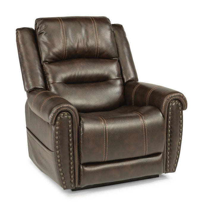 Flexsteel Oscar Power Recliner with Power Headrest and Lumbar