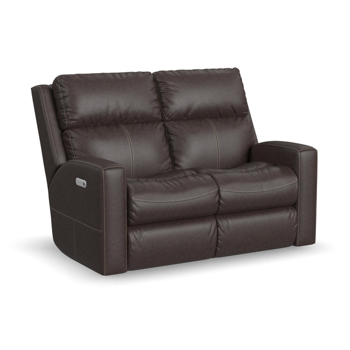 Score B3805-60L Power Reclining Loveseat with Power Headrests & Lumbar