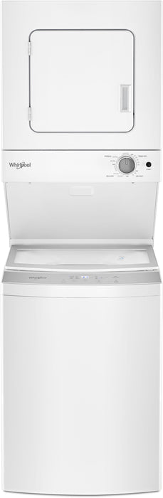 Whirlpool� 1.6 Cu. Ft. Washer, 3.4 Cu. Ft. Dryer White Electric Stacked Laundry image