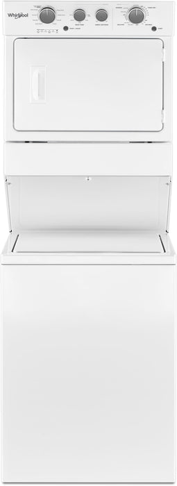 Whirlpool� White Gas Long Vent Stacked Laundry