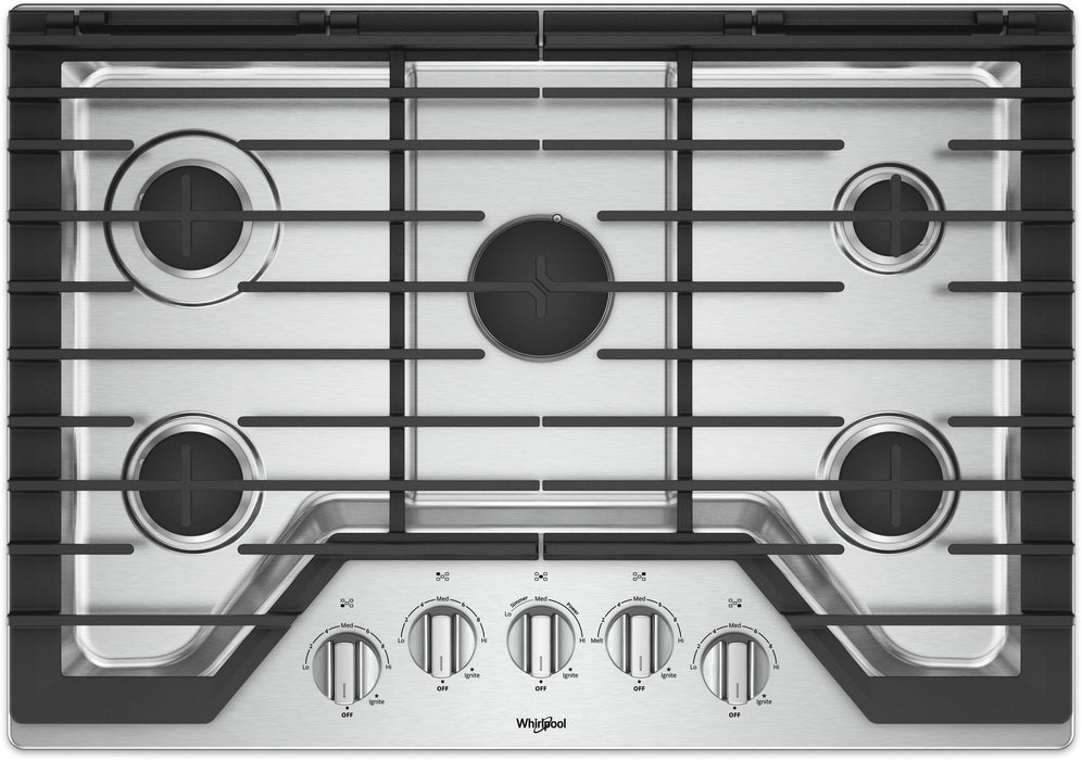 Whirlpool� 30" Stainless Steel Gas Cooktop image