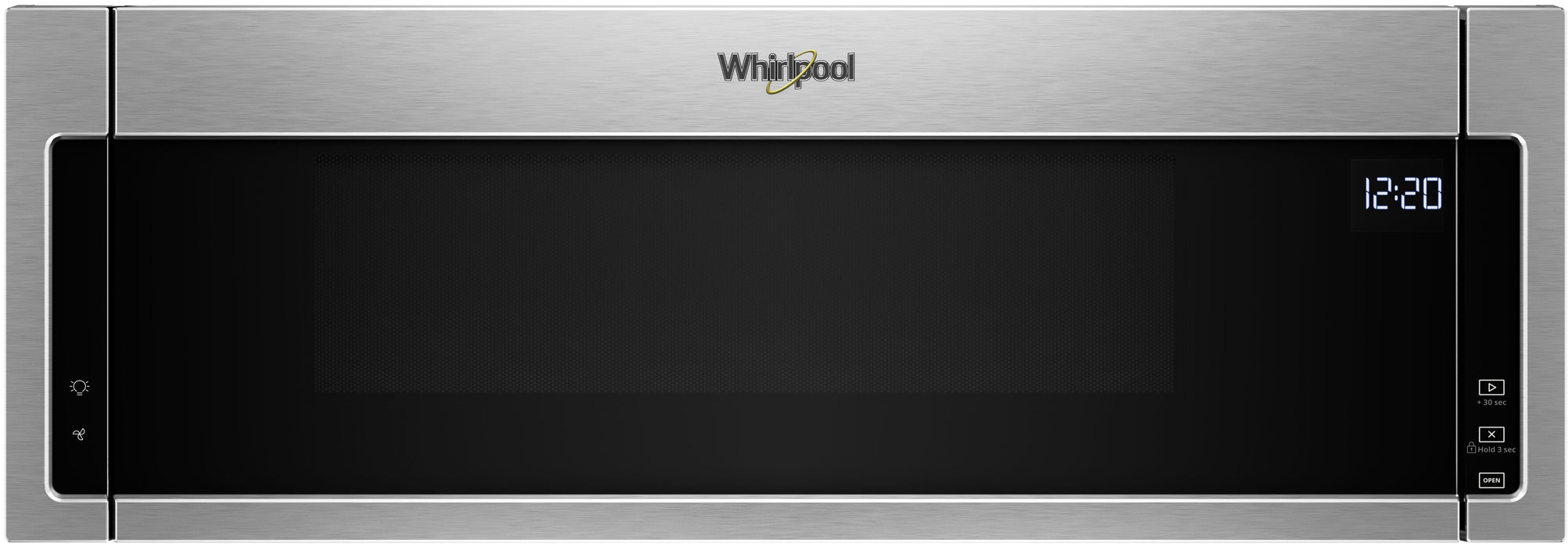 Whirlpool� 1.1 Cu. Ft. Black On Stainless Over The Range Microwave image
