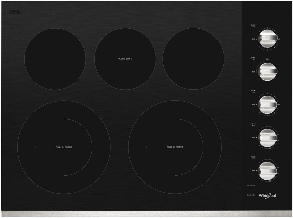 Whirlpool� 30" Stainless Steel Electric Cooktop