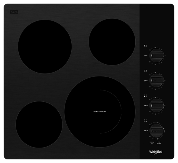 Whirlpool� 24" Black Electric Cooktop image