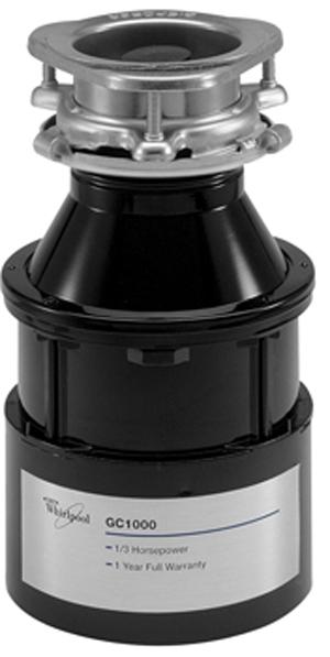 Whirlpool� 1/3 HP In-Sink Food Waste Disposer-Black