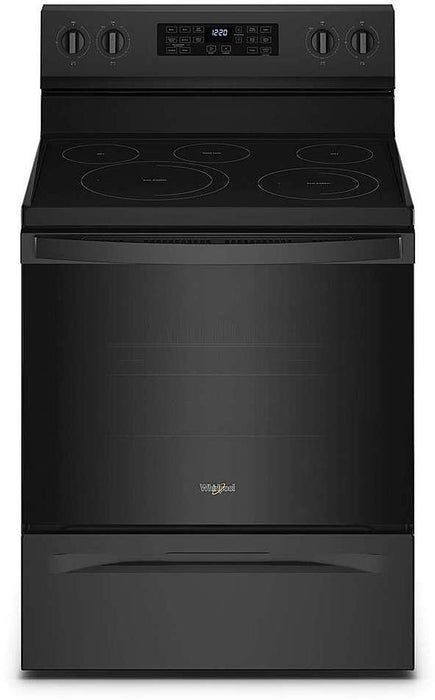Whirlpool� 30" Black Freestanding Electric Range with 5-in-1 Air Fry Oven image