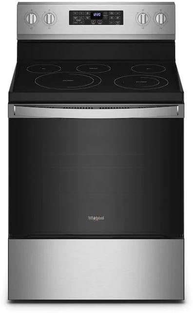 Whirlpool� 30" Fingerprint Resistant Stainless Steel Freestanding Electric Range with 5-in-1 Air Fry Oven image