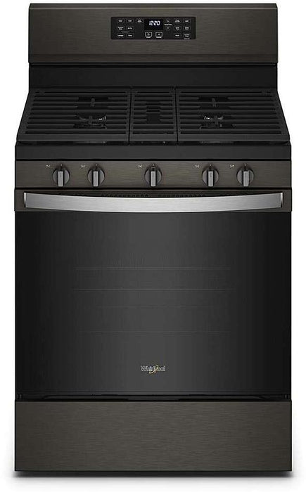 Whirlpool� 30" Black Stainless Freestanding Gas Range with 5-in-1 Air Fry Oven image