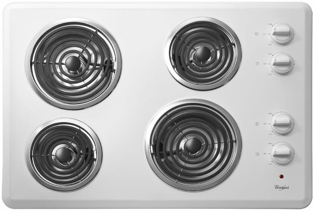 Whirlpool� 30" White Electric Cooktop