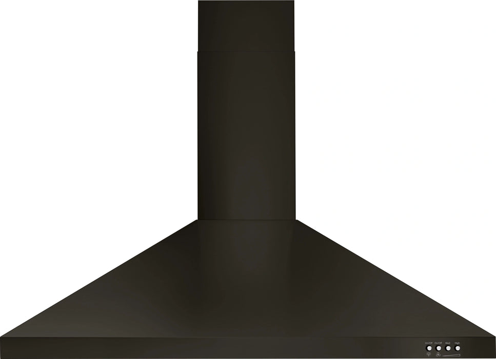 Whirlpool� 36" Black Stainless Wall Mount Range Hood
