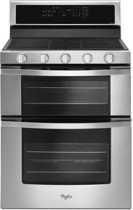 Whirlpool� 30" Stainless Steel Gas Built In Double Oven Range