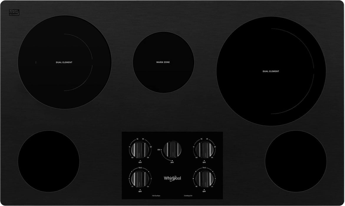 Whirlpool� 36" Black Electric Cooktop