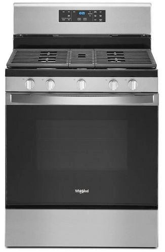 Whirlpool� 30" Fingerprint Resistant Stainless Steel Free Standing Gas Range