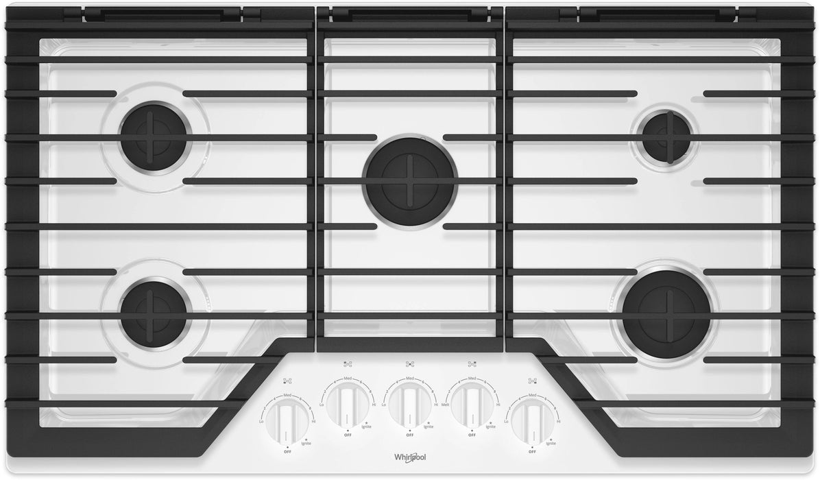 Whirlpool� 36" White Gas Cooktop