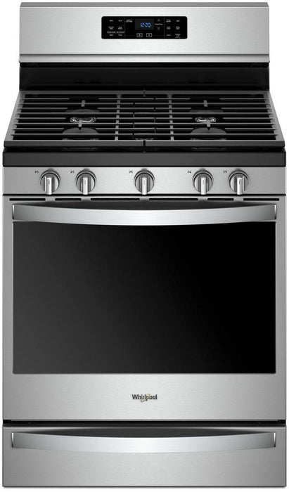 Whirlpool� 30" Fingerprint Resistant Stainless Steel Freestanding Gas Range