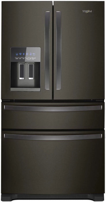 Whirlpool� 24.5 Cu. Ft. Fingerprint Resistant Black Stainless French Door Refrigerator