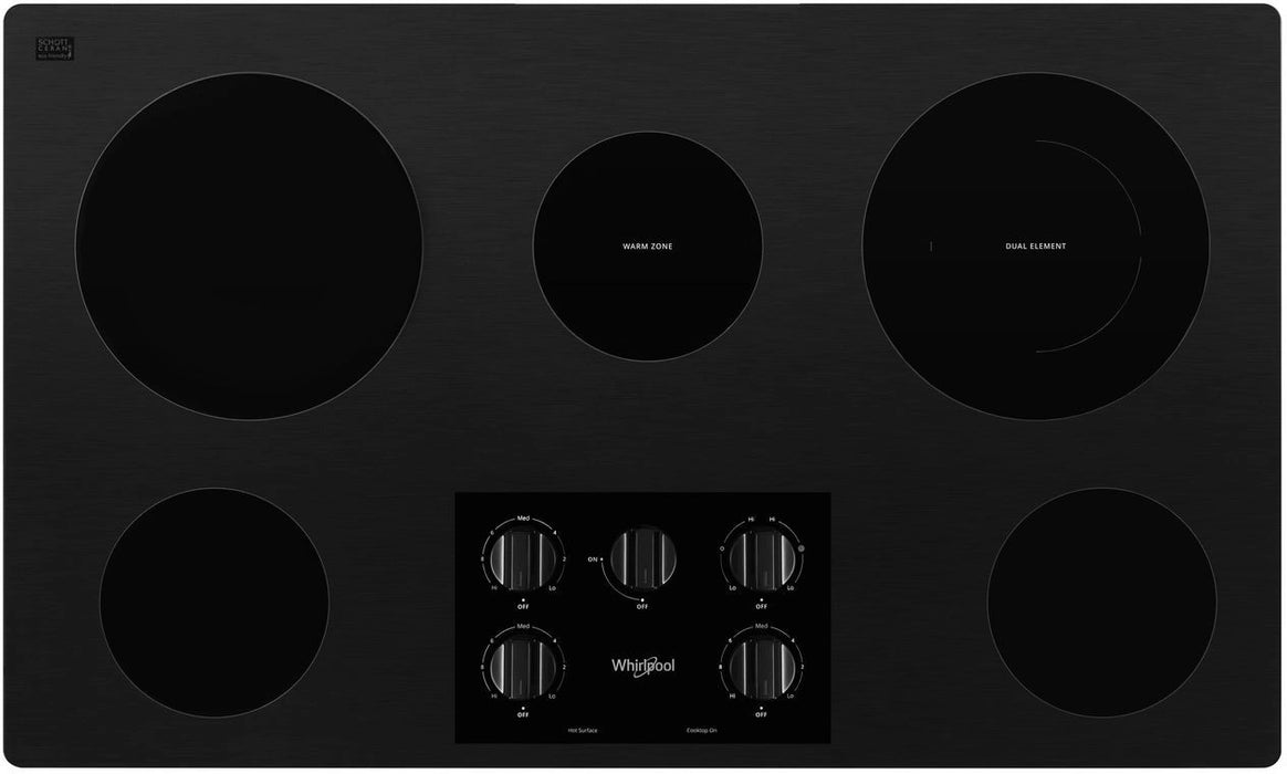Whirlpool� 36" Black Electric Cooktop