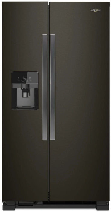 Whirlpool� 21.4 Cu. Ft. Black Stainless Side-by-Side Refrigerator