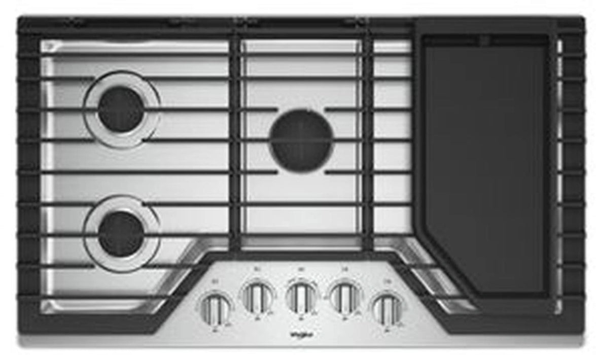 Whirlpool� 36" Stainless Steel Gas Cooktop